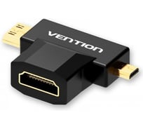 Адаптер-переходник Vention HDMI 19F/Mini HDMI+Micro HDMI AGDB0