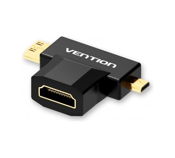 Адаптер-переходник Vention HDMI 19F/Mini HDMI+Micro HDMI AGDB0