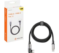 Кабель Airline Type-C - Type-C 1м, с поворотным коннектором, черный нейлоновый ACH-M-27