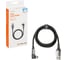 Кабель Airline USB - Lightning (Iphone/IPad) 1м, с поворотным коннектором, черный нейлоновый ACH-M-30 1