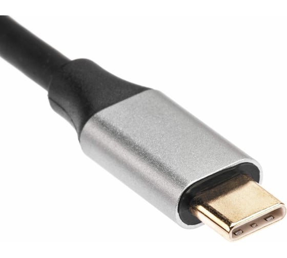 Кабель-концентратор Telecom, USB3.1 TypeCm --HDMI+USB3.0+PD+VGA Alum Grey 4K@30Hz TUC055