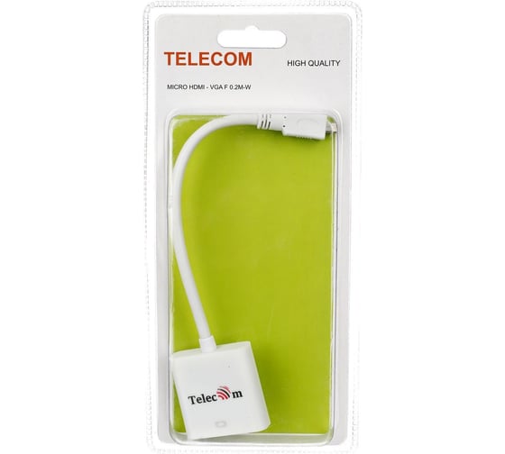 Кабель-переходник Telecom, Micro HDMI M=VGA F 0.2m TA593