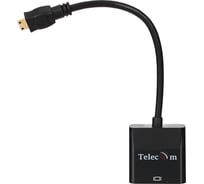 Кабель-переходник Telecom, Mini HDMI M = VGA F 0.15m TA592