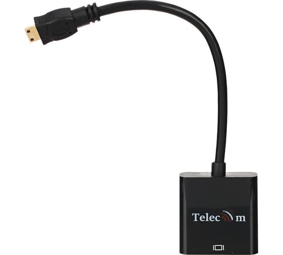Кабель-переходник Telecom, Mini HDMI M = VGA F 0.15m TA592