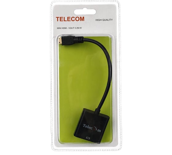 Кабель-переходник Telecom, Mini HDMI M = VGA F 0.15m TA592