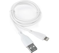 Кабель для Apple Cablexpert, AM/Lightning, издание Classic 0.1, длина 1м, белый CCB-USB-AMAPO1-1MW
