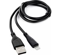 Кабель для Apple Cablexpert AM/Lightning, длина 1м, черный CCB-USB-AMAPO1-1MB