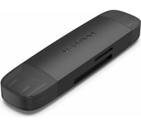 Картридер VENTION USB 3.0 A+C (SD+TF) Черный CLKB0