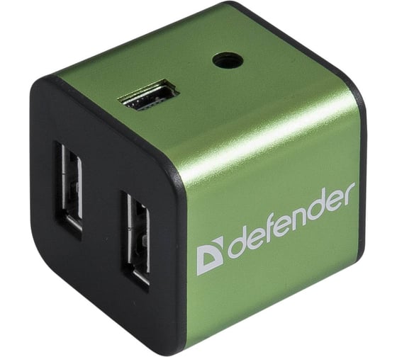 Универсальный USB-разветвитель DEFENDER Quadro Iron USB2.0, 4 порта, корпус - алюминий 83506 1