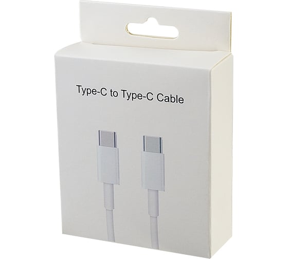 Кабель Perfeo USB C вилка - C вилка, 30W, белый, длина 1 м., бокс (C1101) 30018733