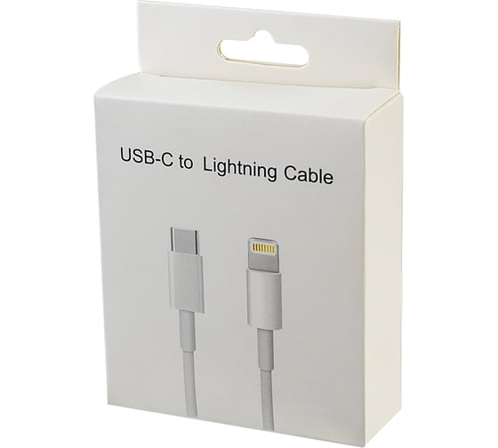 Кабель Perfeo USB C вилка - Lightning вилка, 30W, белый, длина 1 м., бокс (C1001) 30018732