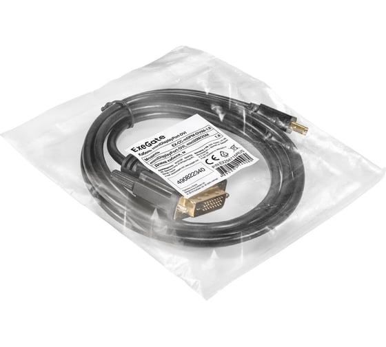 Кабель ExeGate miniDisplayPort-DVI EX-CC-mDPM-DVIM-1.8 mini20M/25M, 1,8м 294715