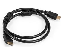 Кабель ExeGate HDMI EX-CC-HDMI2-1.0F 19M/19M, v2.0, 1м, 4K UHD, Ethernet, ферритовые кольца, позолоченные контакты 287722