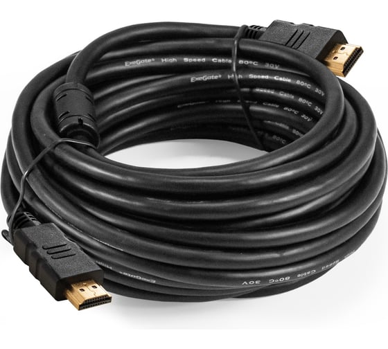 Кабель ExeGate HDMI EX-CC-HDMI-7.5F 19M /19M, 7,5м, v1.4b, ферритовые кольца, позолоченные контакты 294692