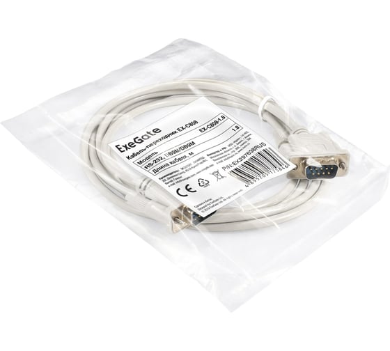 Кабель-переходник ExeGate RS-232 EX-C808-1.8 DB9M/DB9M, 1,8м 297638