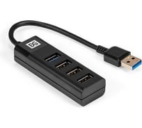 USB-Хаб ExeGate концентратор 4-в-1 DUB-3213 кабель-адаптер USB3.0 -- 3xUSB2.0, 1xUSB3.0, Plug Play, черный 296923