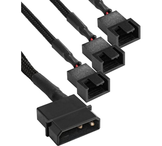 Разветвитель питания ExeGate для корпусных вентиляторов EX-CC-PSU-3xF Molex/3x3/4pin, все разъемы имеют 2 контакта 294791 1