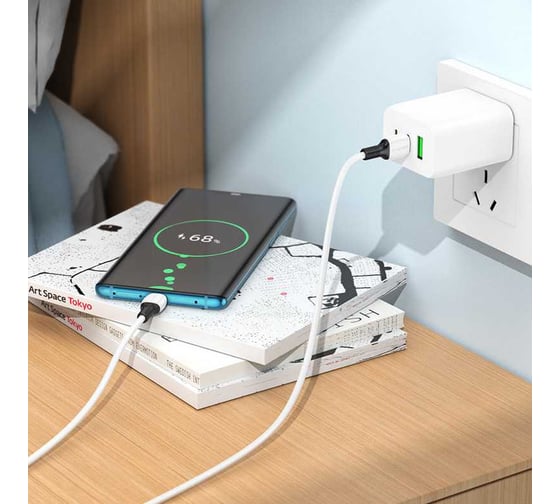 Кабель Type-С Borofone BX84 Rise Type-C-Type-C, 1 метр, 60W, 3A, ПВХ, черный 23752-BX84ttBK