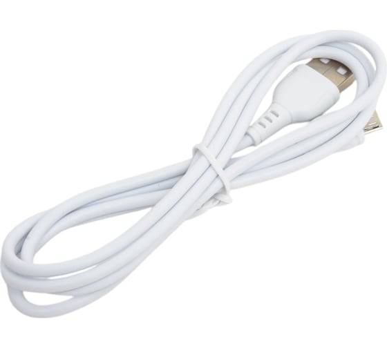 USB-кабель Borofone BX51 AM-microBM, 1 метр, 2.4А, пластик, белый 23752-BX51mW