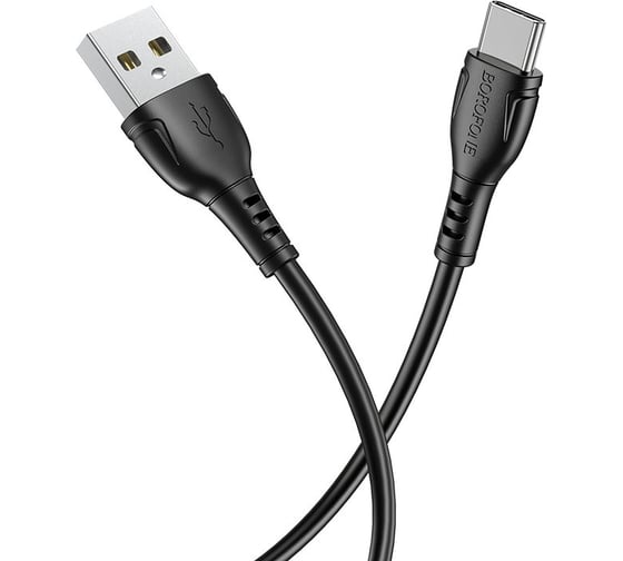 USB-кабель Borofone BX51 Triumph Type-C - 8pin, 1 метр, 3А, пластик, чёрный 23752-BX51iTBK 1