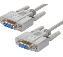0-модемный кабель GCR 1.0m COM DB9-DB9 9F-9F серый 30 AWG VIV51I407