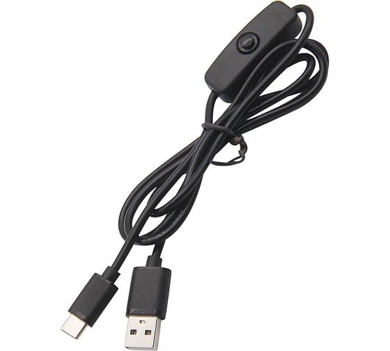Кабель питания с выключателем QUMO для Raspberry P4 (Type-C) 33002