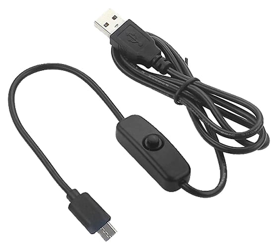 Кабель питания с выключателем QUMO для Raspberry P3 (MicroUSB) 33001 1