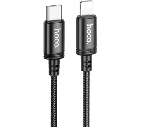 Type-С кабель Hoco X89 Wind Type-C - Lightning 1 метр, 20W, 3A, нейлон, черный 23753-X89tiBK