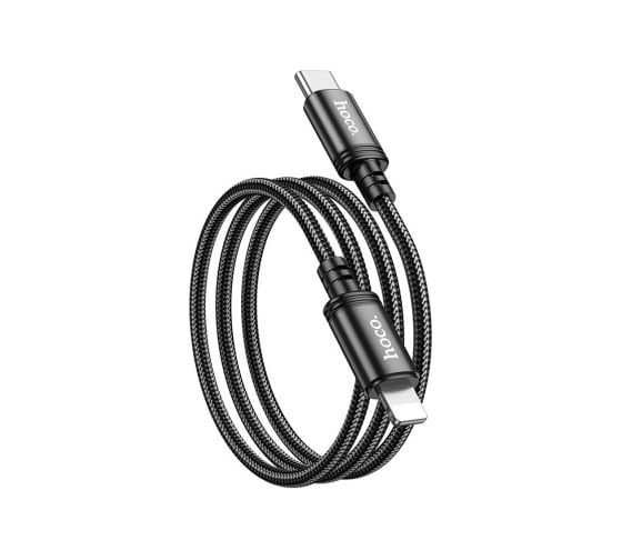 Type-С кабель Hoco X89 Wind Type-C - Lightning 1 метр, 20W, 3A, нейлон, черный 23753-X89tiBK