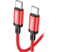 Type-С кабель Hoco X89 Wind Type-C - Type-С 1 метр, 60W, 3A, нейлон, красный 23753-X89ttR