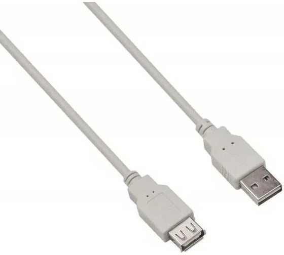 Кабель-удлинитель BURO Reversible USB A(m) USB A(f) 1.8м серый 359903