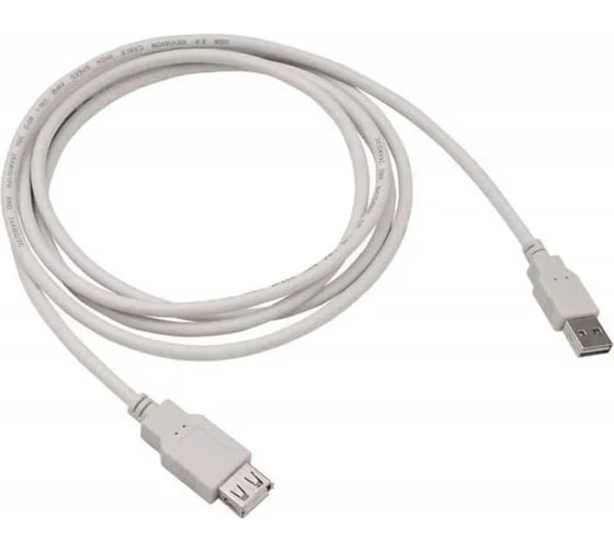Кабель-удлинитель BURO Reversible USB A(m) USB A(f) 1.8м серый 359903