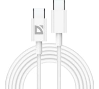 USB кабель Redragon DEFENDER F182 TypeC-TypeC 1м, 30 Вт, PD,TPE,белый, пакет 87507