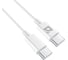 USB кабель Redragon DEFENDER F182 TypeC-TypeC 1м, 60 Вт, PD,TPE,белый, пакет 87508 1