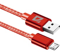 USB кабель Redragon DEFENDER F85 Micro, red, 1м, 1.5А,нейлон,пакет 87102RED