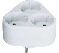 Разветвитель Navigator 94 694 NAD-S-3X-WH 3 гнезда треугольник без заземления 94694