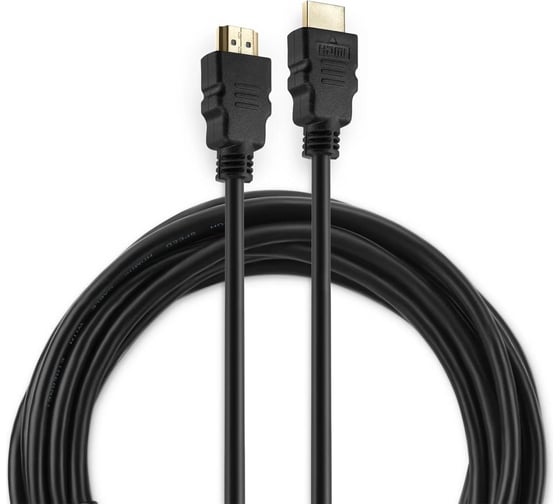 Кабель аудио-видео BURO HDMI 1.4, HDMI (m)/HDMI (m), 5м, позолоченные контакты, черный, BHP RET HDMI50 485559