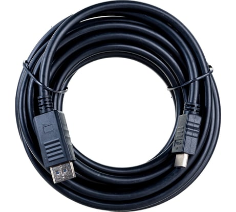 Кабель DisplayPort-HDMI Cablexpert 5м 20M/19M черный экран пакет CC-DP-HDMI-5M