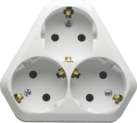 Разветвитель MAKEL 3 гнезда с заземлением NEW 10001204