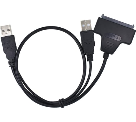 Адаптер PALMEXX ADP009 USB2.0(m)-SATA(m), разъём для доп.питания, 0.3м, чёрный PX/CBL-USB20-SATA