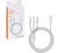 Кабель Airline 3в1 (USB - Lightning, Type-C, Micro USB), 1м, белый Soft-Touch ACH-M-33 2