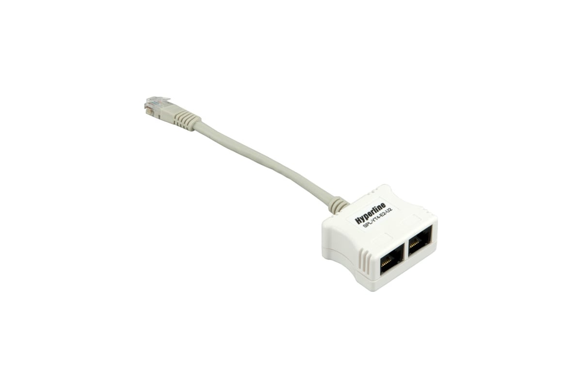 Разветвитель Hyperline SPL-YT4-E2-U2 RJ-45 4Pr.T568A/T568B 2Pr.10BASE ...