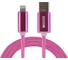 Кабель-переходник Wiiix светящийся USB-8pin розовый 1м CBL710-U8-10PK 1