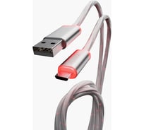 Кабель-переходник Wiiix светящийся USB-микроUSB белый 1m CBL710-UMU-10W