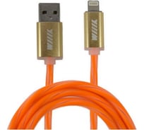 Кабель-переходник Wiiix светящийся USB-микроUSB оранжевый 1m CBL750-UMU-10OG