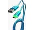 Кабель-переходник Wiiix светящийся USB-микроUSB синий 1м CBL710-UMU-10BU 1