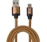 Data-кабель Wiiix USB-Type C кофейный эко-кожа 1м CB810-2A-UTC-LR-10CF 1