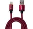 Data-кабель Wiiix USB-Lightning красный эко-кожа 1м CB810-2A-U8-LR-10R 1