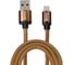 Data-кабель Wiiix USB-Lightning кофейный эко-кожа 1м CB810-2A-U8-LR-10CF 1