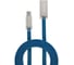 Data-кабель Wiiix микро-USB синий шелк 120 см, разъем цинк CB955-2A-UMU-SK-12BU 1